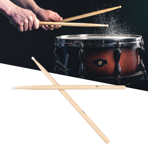 Pro & Beginner Maple Drumsticks 2 Pairs 5A Multi-Purpose for Practice & Stage