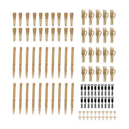 Set da 100 pezzi di clip di piombo per carpa, verde, da 25 mm, spilli da 5 mm 1