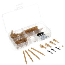 Ensemble de 100 clips de plomb pour carpe 25 mm vert broches de 5 mm