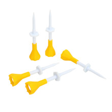 5 Stück Golf Gummitees Gelb Glatte Oberfläche Für Bessere Ergebnisse Golf Tees Set zum Golftraining