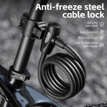 Câble antivol en acier noir de 1,2 m pour vélo de route
