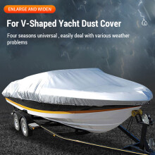 Waterproof V-Shaped Yacht Cover 11-22ft Dust Rainproof Oxford Protective
