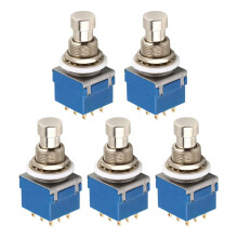 Locking Stomp Switches 5x9-Pin, Push Button Foot Pedal, 3PDT Footswitch, True Bypass, Easy To Use