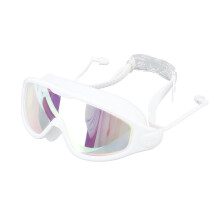 Weites Sichtfeld Schwimmbrille Anti Beschlag Wasserdicht Weiß