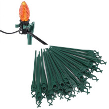 50 piezas de estacas verdes universales de 9 pulgadas para luces C7/C9