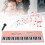 Teclado-piano de plástico rosa de 54 teclas, micrófono 13
