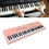 Teclado-piano de plástico rosa de 54 teclas, micrófono 1