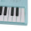 Teclado de plástico de 54 teclas azul con micrófono 11