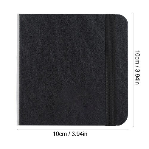 Carnet aquarelle 30 feuilles 10  10 cm noir 1