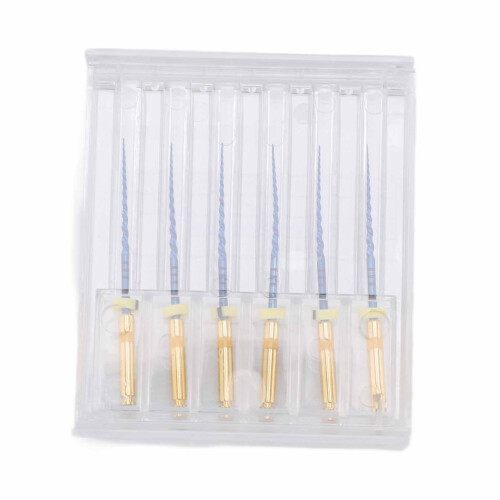 F1 Ensemble de 6 limes endodontiques dorées de 0,98 po 1