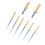 F1 Ensemble de 6 limes endodontiques dorées de 0,98 po 4