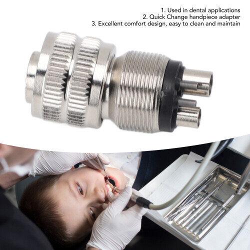 Edelstahl-Dental-Handstück-Adapter 4-zu-2-Loch 2