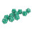 Ensemble de 10 dés polyédriques en plastique verts à 20 faces 1