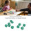 Ensemble de 10 dés polyédriques en plastique verts à 20 faces 4