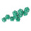 Ensemble de 10 dés polyédriques en plastique verts à 20 faces 11