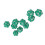 Ensemble de 10 dés polyédriques en plastique verts à 20 faces 6