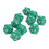Ensemble de 10 dés polyédriques en plastique verts à 20 faces 14