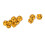 Lot de 10 dés polyédriques à 20 faces en plastique jaune 12