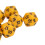 Lot de 10 dés polyédriques à 20 faces en plastique jaune 7