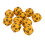 Lot de 10 dés polyédriques à 20 faces en plastique jaune 2