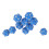 Set di dadi a 20 facce da 10 pezzi - Plastica blu 6