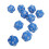 Set di dadi a 20 facce da 10 pezzi - Plastica blu 16