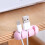 Clip de câble de bureau auto-adhésif de 5 cm rose 2 pièces 3