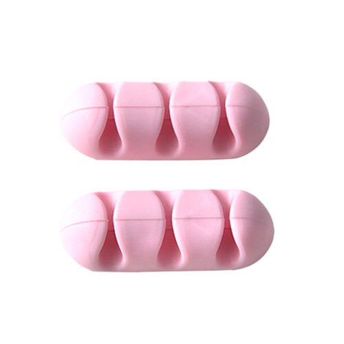 Clip de câble de bureau auto-adhésif de 5 cm rose 2 pièces 1