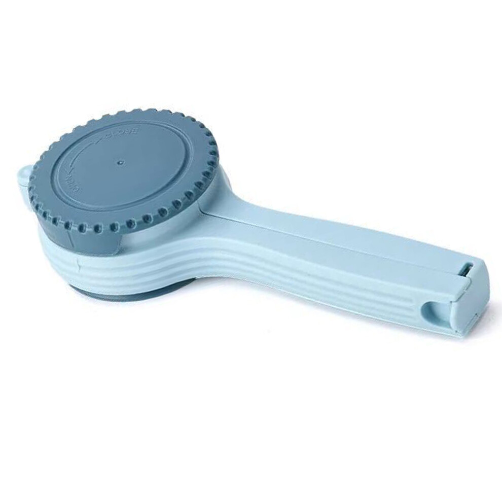 Large Caliber Food Sealing Clip With Cap & Pour Spout, Blue 4691335374476