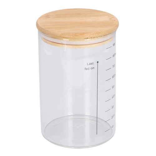 Sauerteigstarter-Glas mit Holzdeckel, 34-Unzen-Glas