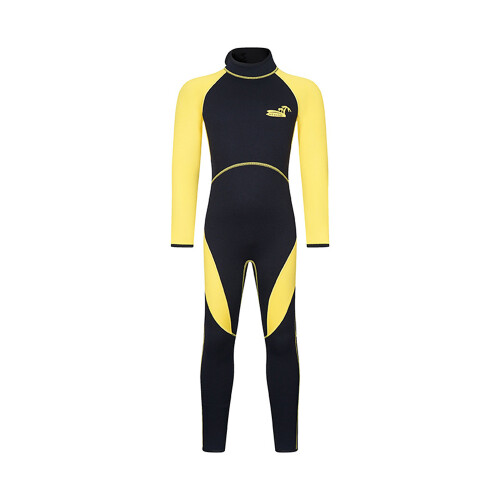 Tuta da neoprene corta per bambini 3 mm - Giallo/Blu 2