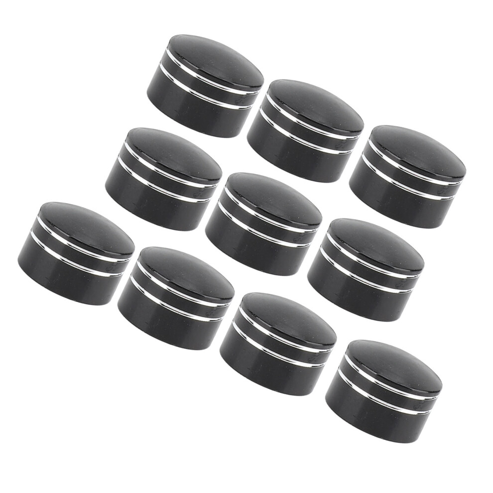 10Pcs Cnc Aluminum Motorcycle Head Bolt Cover 9-12Mm Black Caps 7641335379534