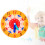 Holz-Kognitionsuhr orange Ø14 cm Spielzeug 6