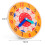 Holz-Kognitionsuhr orange Ø14 cm Spielzeug 2