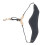 Saxophon-Nackengurt Y-Form Leder/Metall, Schwarz 1