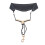 Saxophon-Nackengurt Y-Form Leder/Metall, Schwarz 3