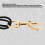 Saxophon-Nackengurt Y-Form Leder/Metall, Schwarz 4