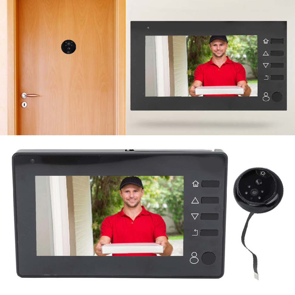 720P Peephole Door Camera 4.3" Screen 145 View Night Vision Light 4631335383429
