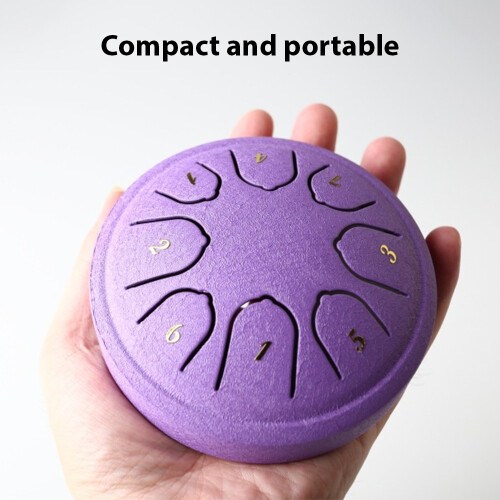 Tambour à langue en acier 4,0 pouces 8 notes clé C violet