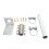 V2 kit de montage de plat rectangulaire, blanc, angle droit 13