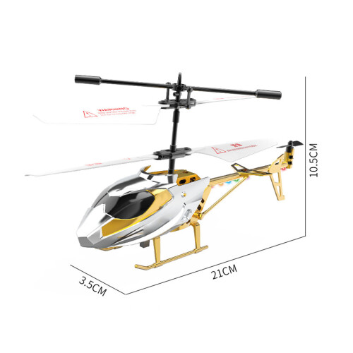 Hélicoptère RC en alliage 2.5CH 21x3.5cm 500mAh Argent 1