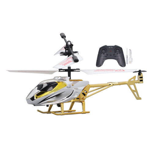 Hélicoptère RC en alliage 2.5CH 21x3.5cm 500mAh Argent 2