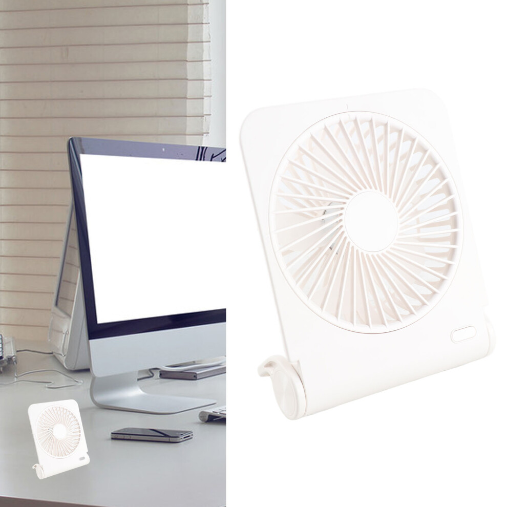 Portable Rechargeable Desk Fan 3 Speeds, 2000Mah, White 8751335384816