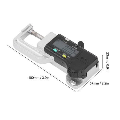 Digitale Dickenmesslehre 0-12,7 mm 0,01 mm Silber 1
