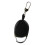 Porte-clé rétractable robuste 6,8  2,5 cm noir 6