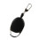 Porte-clé rétractable robuste 6,8  2,5 cm noir 4
