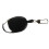 Porte-clé rétractable robuste 6,8  2,5 cm noir 2