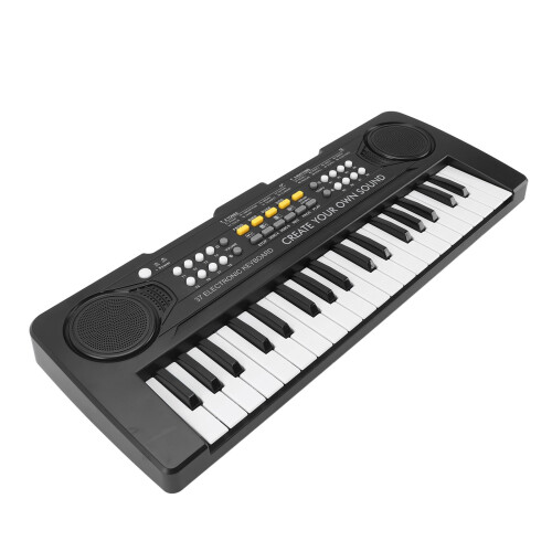 Teclado electrónico de 37 teclas negro 42.8x16.2x4.5 cm