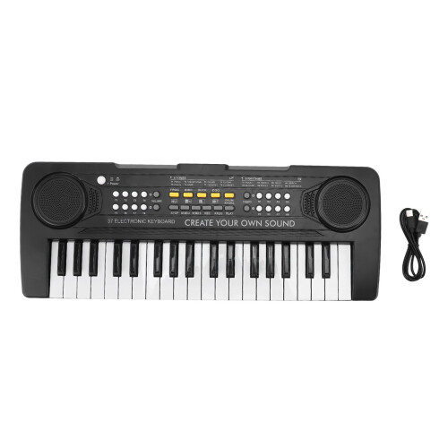 Teclado electrónico de 37 teclas negro 42.8x16.2x4.5 cm 1