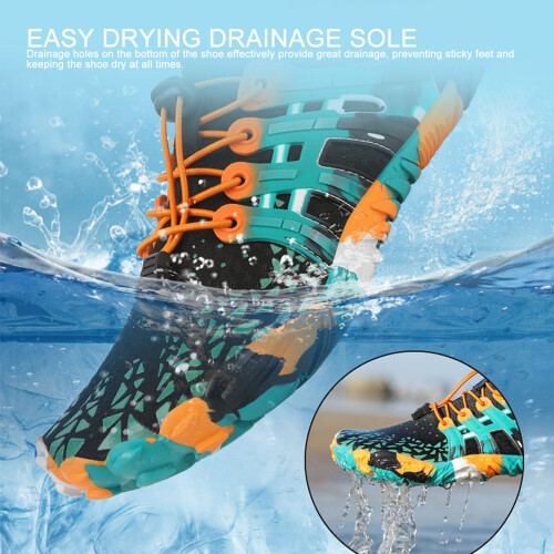 Chaussures aquatiques noires taille 42, PVC à séchage rapide 2